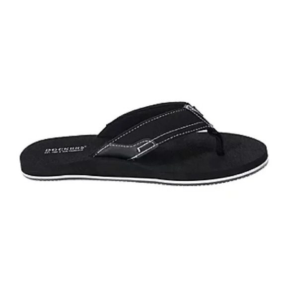 Dockers Mens Flip-Flops Black and White Small Size 7/8 New - Picture 4 of 14